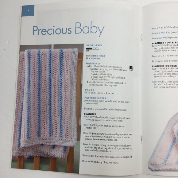 Annie's Crochet Sweet & Simple Baby Blankets Glenda Winkleman 6 Cuddly Projects - Picture 6 of 10